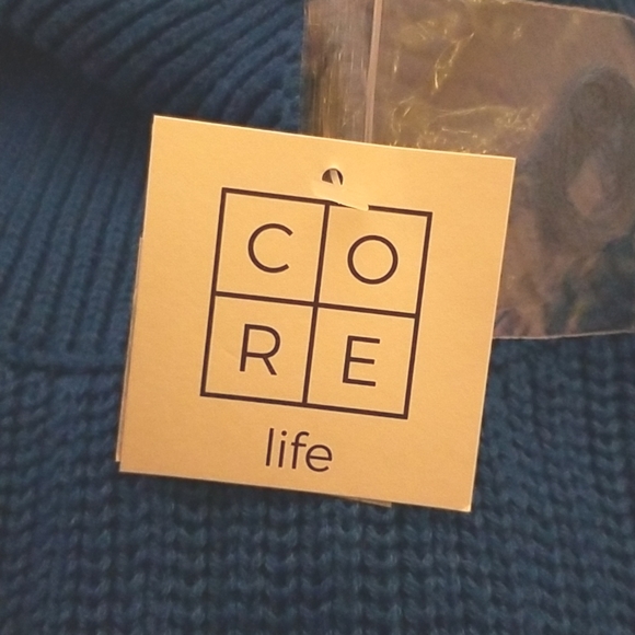 BNWT Tunic-length cotton turtleneck in textured stitch knit, relax fit - sz L - Picture 5 of 5